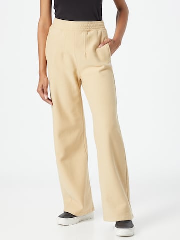 Champion Reverse Weave Wide leg Trousers in Beige: front