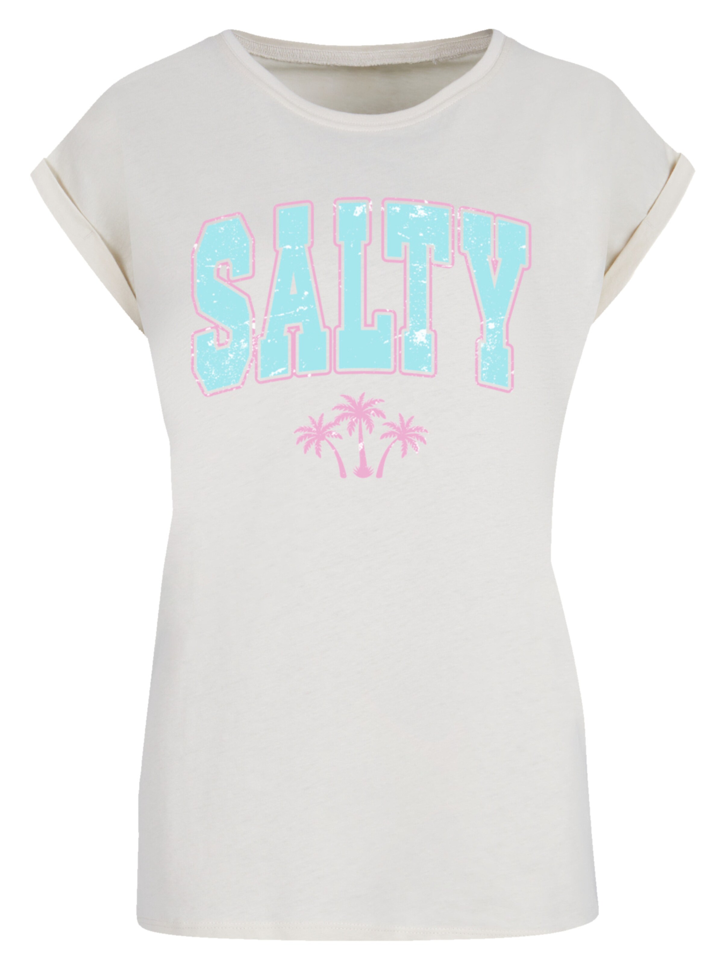 F4NT4STIC Shirt 'Beach Summer Vacation Salty' in de kleur Sand / Aqua / Pink, Productweergave
