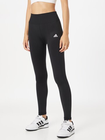 ADIDAS SPORTSWEAR Skinny Sportsbukser 'Aero' i sort: forside