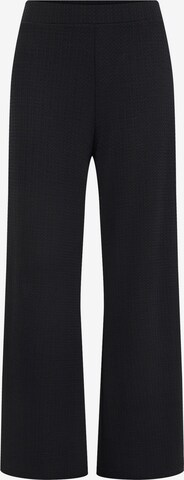 WE Fashion Wide leg Trousers in Black: front