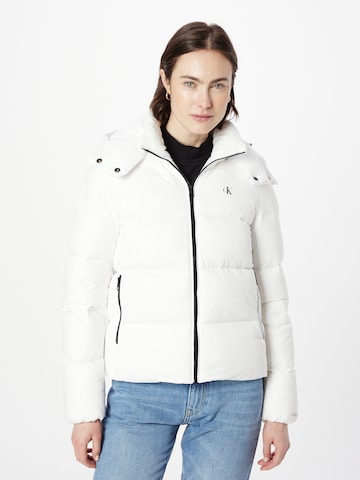 Calvin Klein Jeans Winter Jacket in White: front