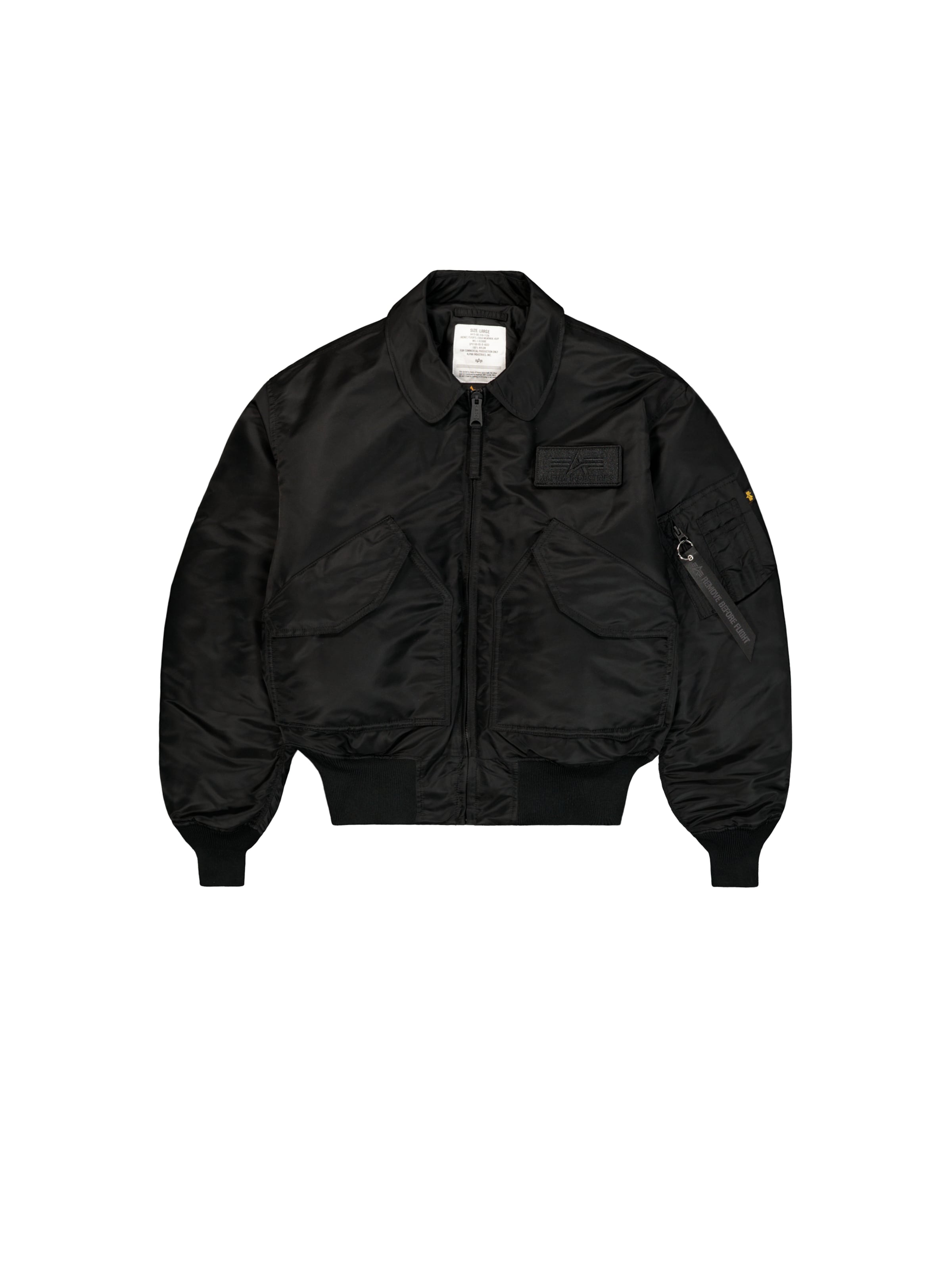 ALPHA INDUSTRIES Regular fit Between-Season Jacket 'CWU-45 Heritage' in Black: front