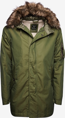 Superdry Winterparka in Groen: voorkant