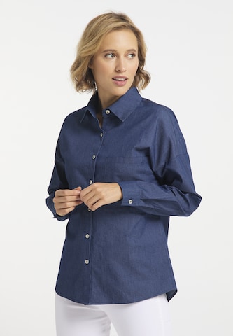 usha BLUE LABEL Blouse in Blauw: voorkant