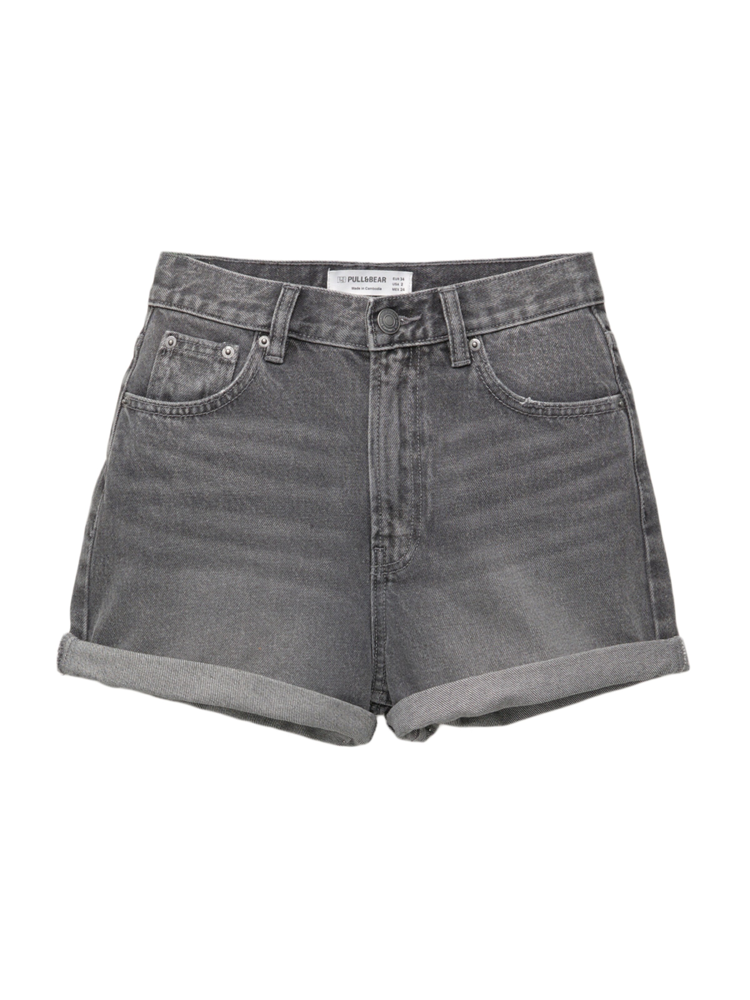 Pull&Bear Дънки в сиво: отпред