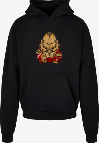 Sweat-shirt 'Happy Cyber Buddha CYBERPUNK STYLES' F4NT4STIC en noir : devant