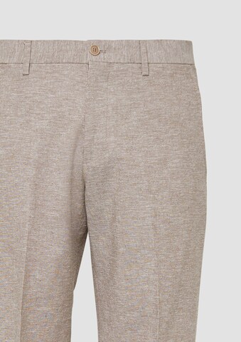 s.Oliver BLACK LABEL Slimfit Bügelfaltenhose 'PURE' in Beige