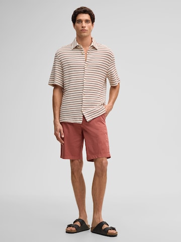 STRELLSON Comfort fit Button Up Shirt 'Colin' in Beige