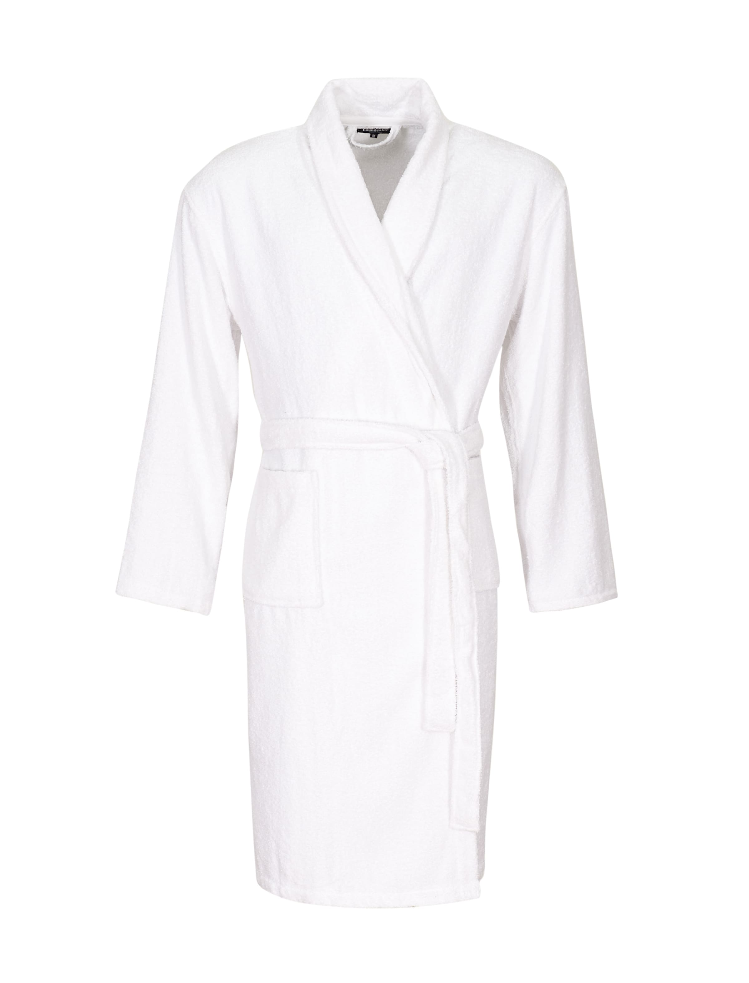 Loungeable Bademantel in Weiß: Vorderseite