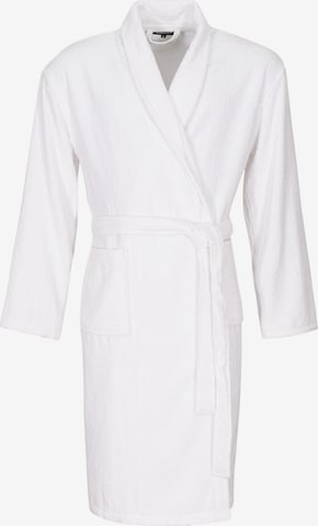 Loungeable Long Bathrobe in White: front
