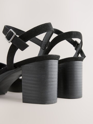 Next Strap Sandals in Black