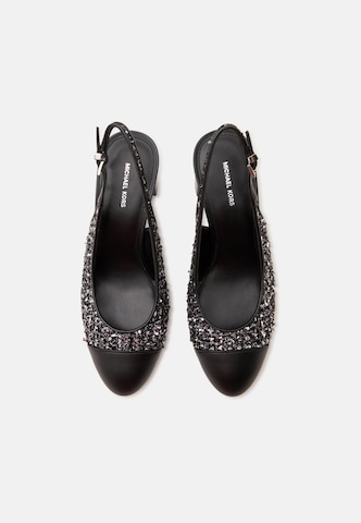 MICHAEL Michael Kors - Sapatos abertos atrás 'PIPER FLEX' em preto