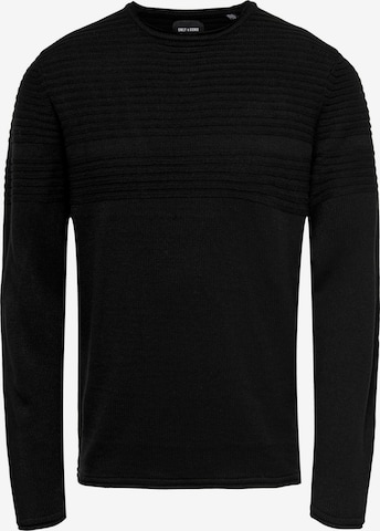 Pullover 'Blade' di Only & Sons in nero: frontale