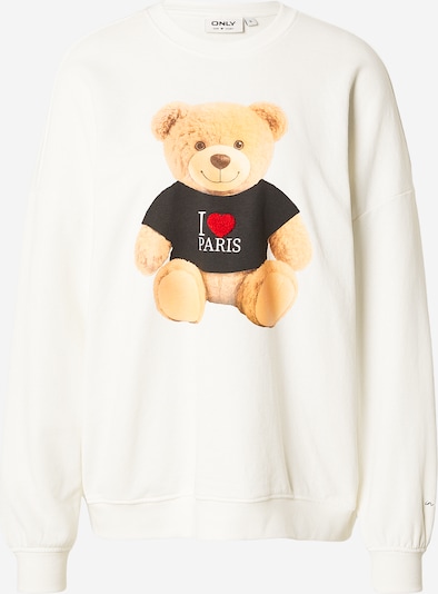 ONLY Sweater majica u pijesak / crvena / crna / bijela, Pregled proizvoda