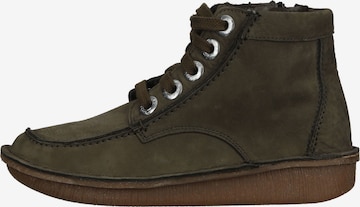 CLARKS Lace-Up Ankle Boots 'Funny Cedar' in Green