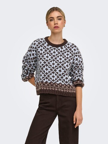 ONLY - Jersey 'CARO' en marrón: frente