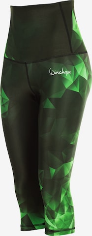 Winshape Skinny Športne hlače 'HWL202' | zelena barva