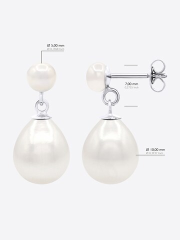 Boucles d'oreilles 'LEVALLOIS' Ateliers Saint Germain en blanc