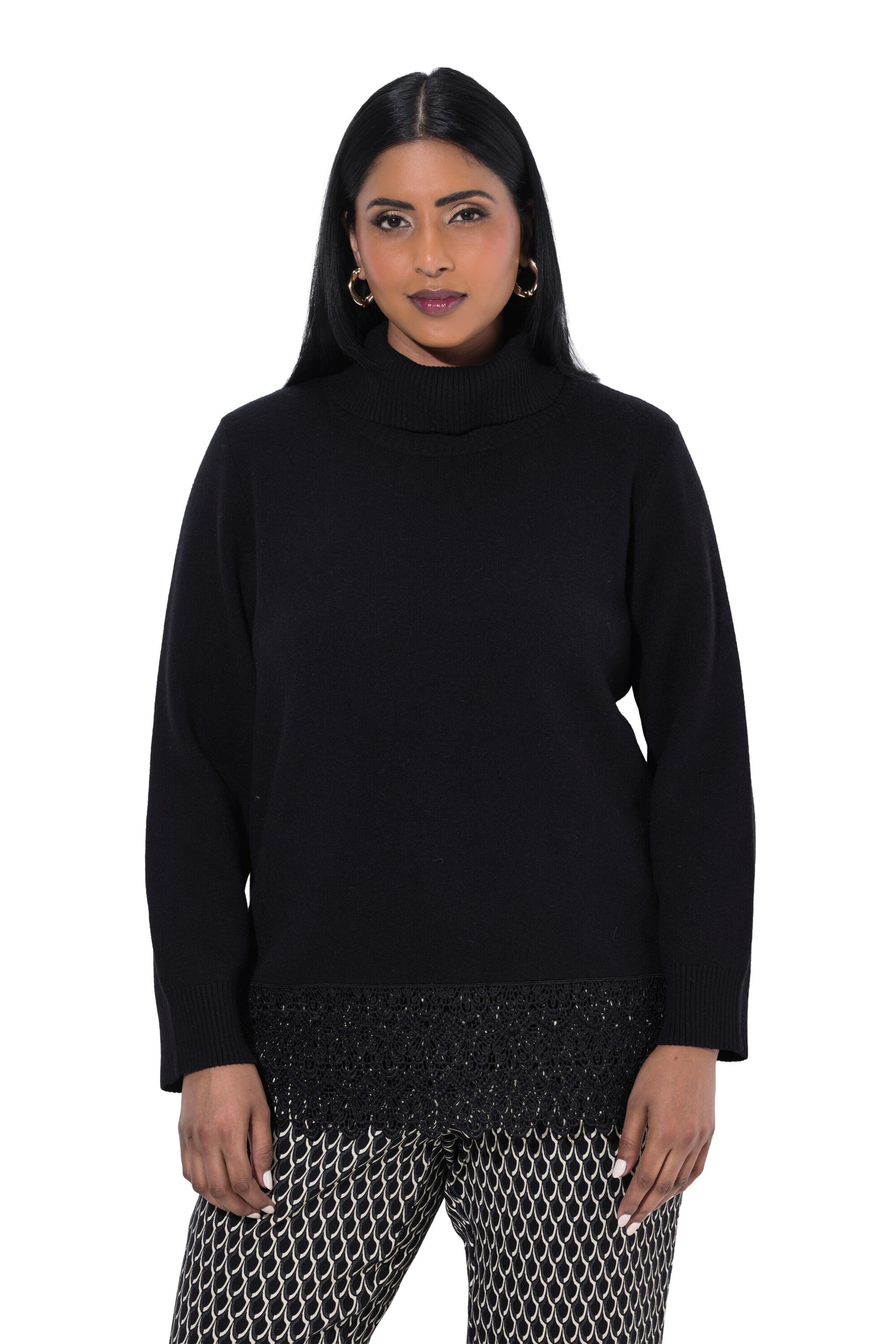 Ulla Popken Pullover in Schwarz: Vorderseite