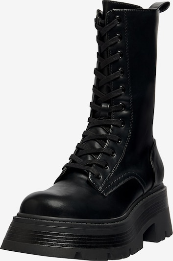 Pull&Bear Lace-up boot in Black, Item view