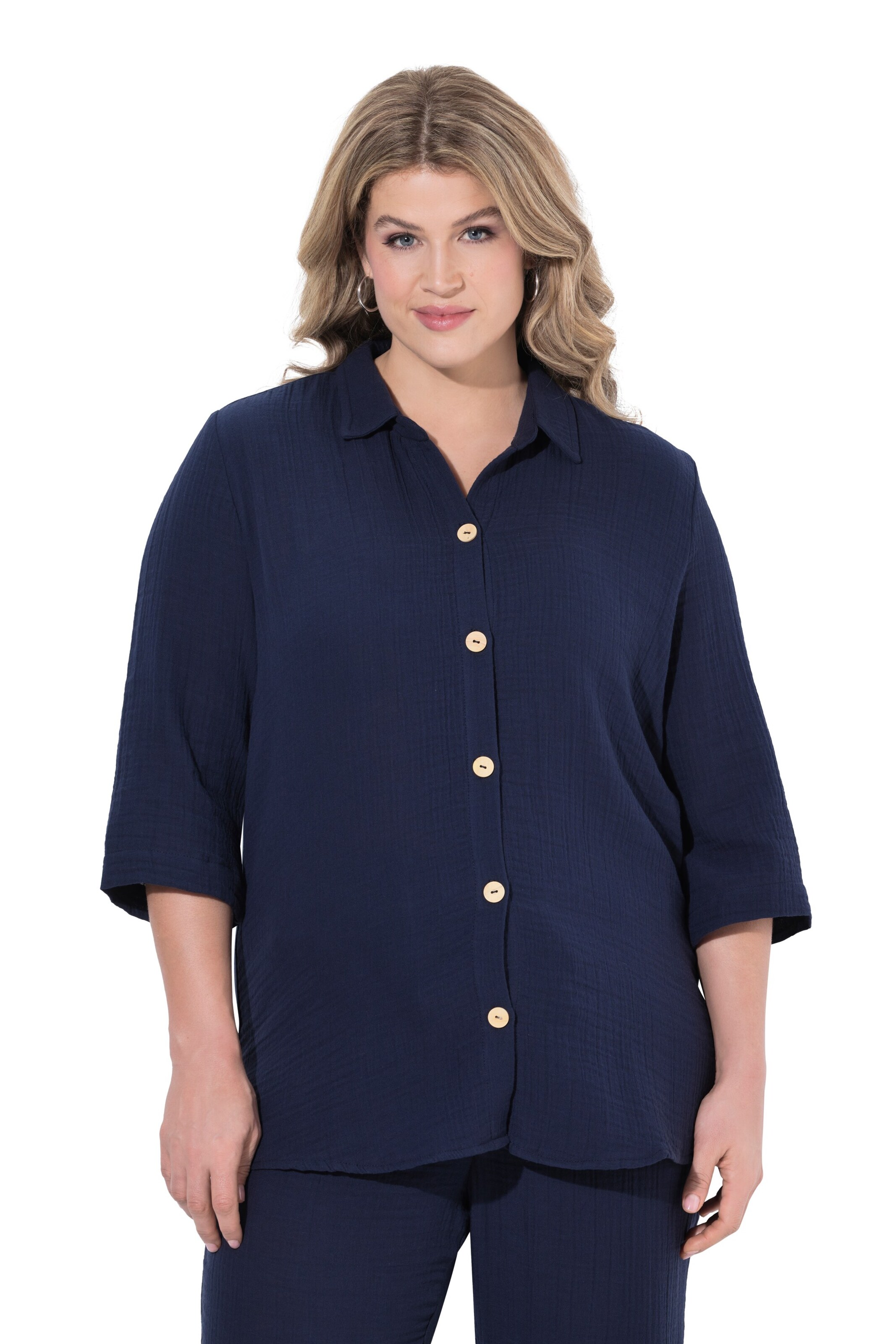 Ulla Popken Blouse in Blue: front