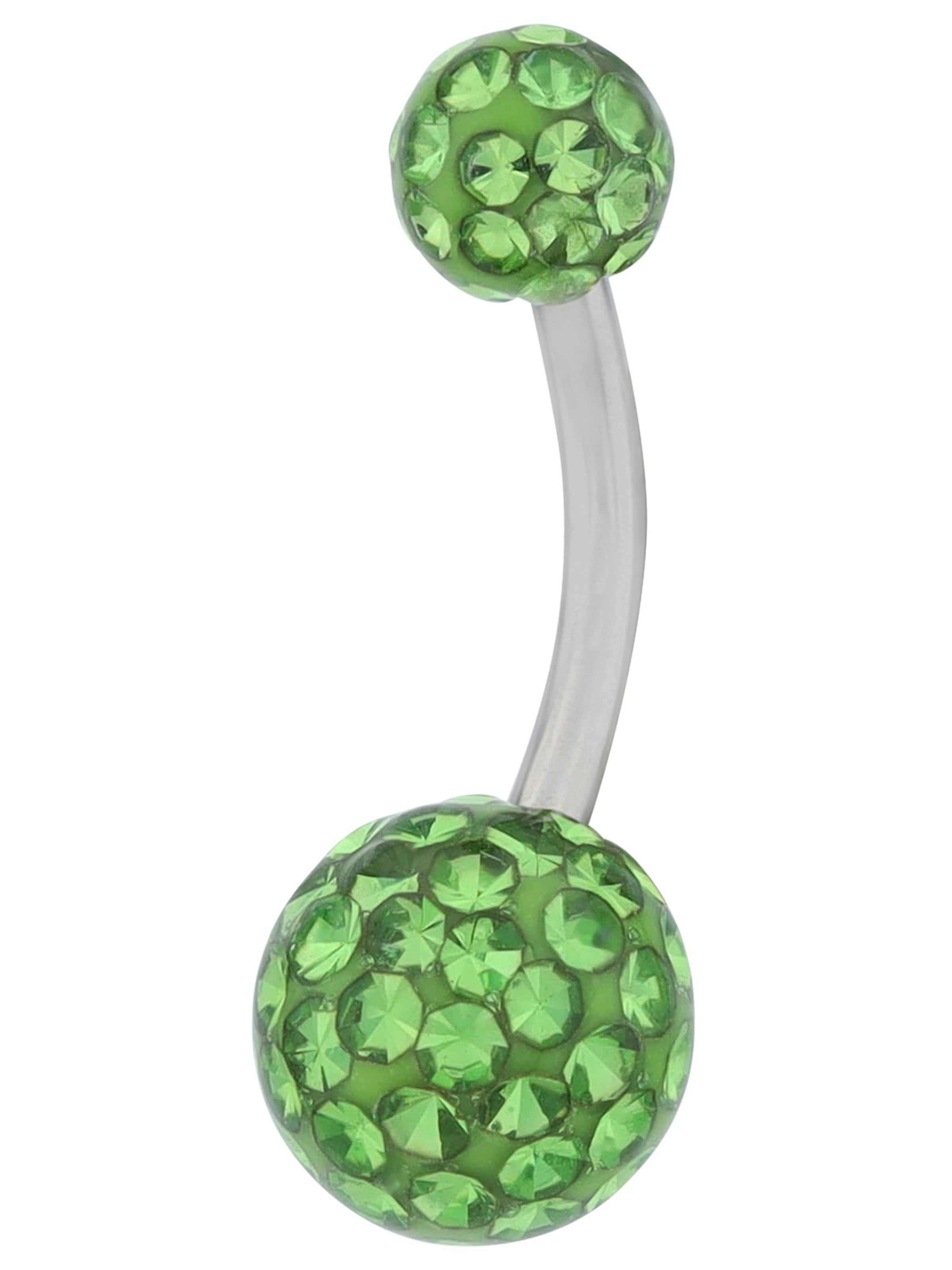 Akzent Piercings in Green: front