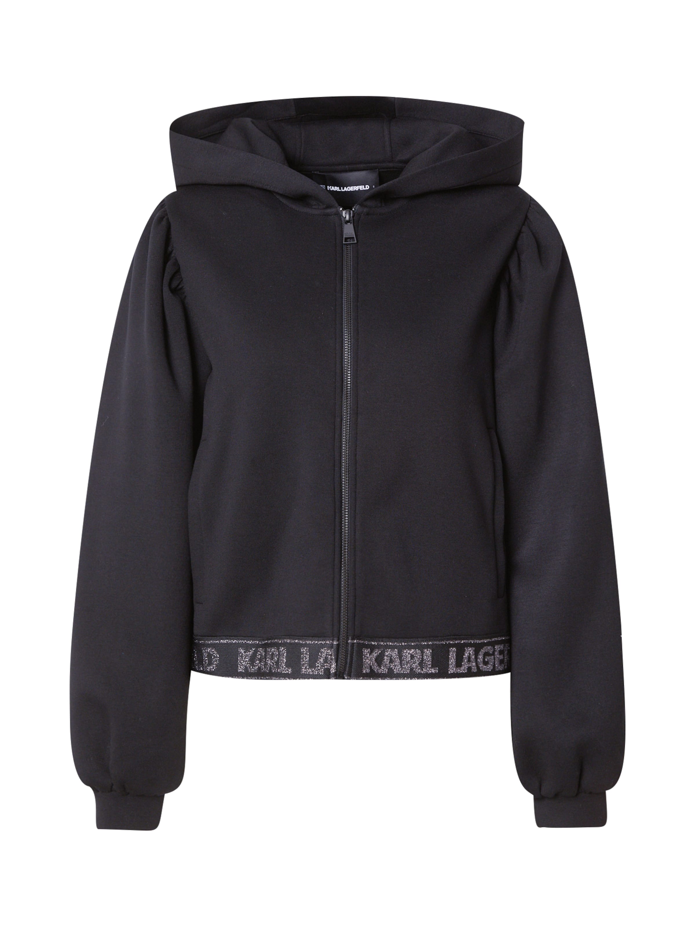 Karl Lagerfeld Sweat jacket in Black: front