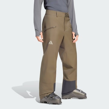 ADIDAS TERREX Normální Outdoorové kalhoty – zelená: přední strana