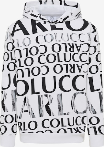 Carlo Colucci Sweatshirt 'Dipauli' in Wit: voorkant