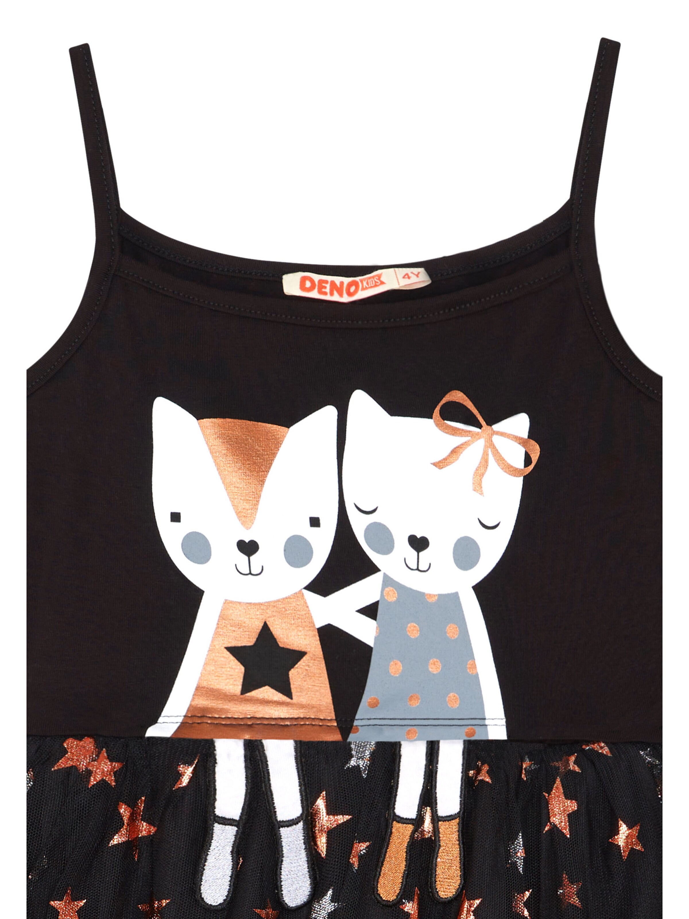 Denokids Dress 'Copper Stars' in Black