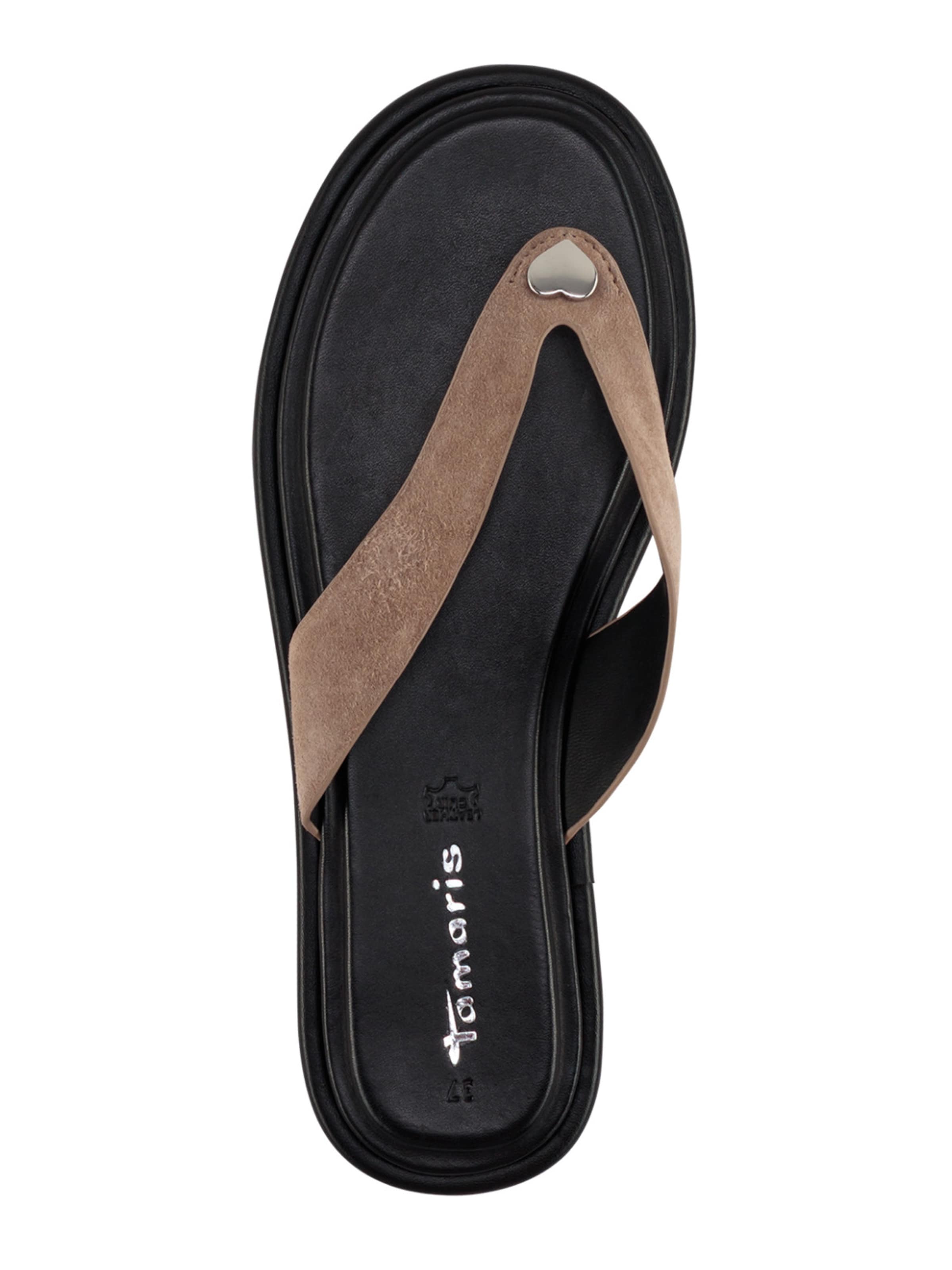 Tamaris T-Bar Sandals in Grey