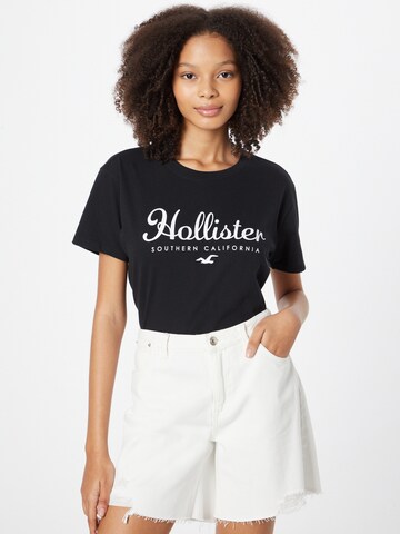 HOLLISTER T-shirt i svart: framsida