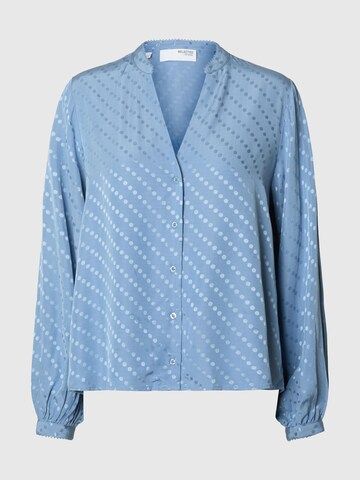 Chemisier SELECTED FEMME en bleu : devant
