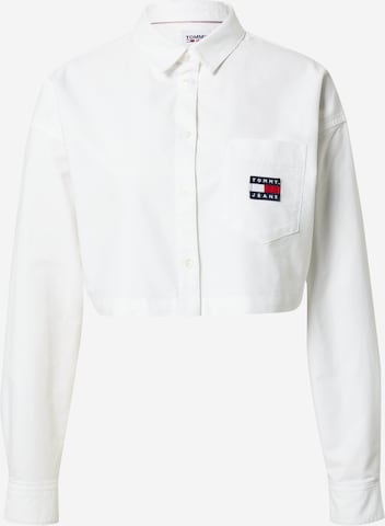 Chemisier Tommy Jeans en blanc : devant