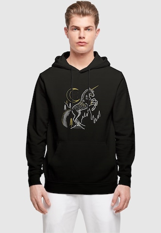 Sweat-shirt 'Harry Potter - Unicorn' ABSOLUTE CULT en noir : devant