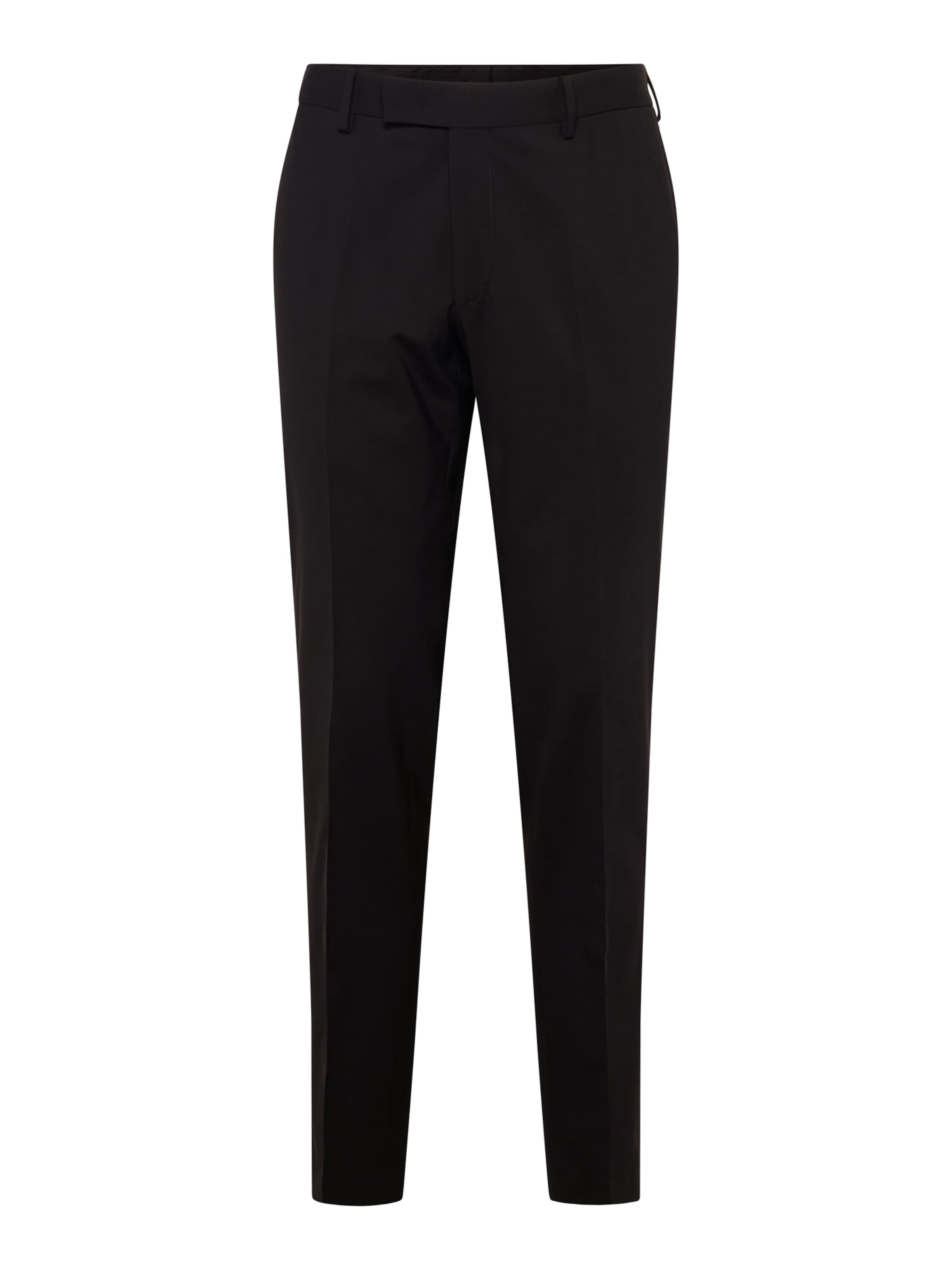 Karl Lagerfeld Normalny krój Spodnie w kant w kolorze czarny: przód