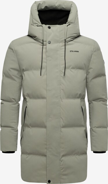 STONE HARBOUR Giacca Trapuntata Lunga Uomo Darianoo - Invernale Impermeabile Con Chiusura Magnetica - Taglie S-3XL