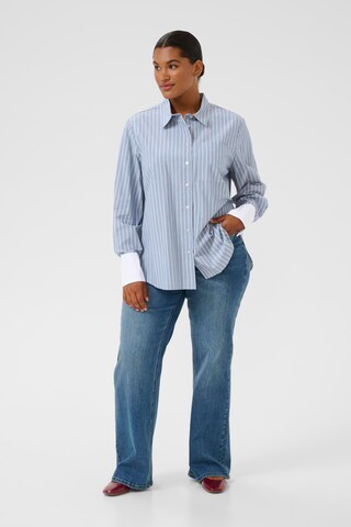 KAFFE CURVE Blouse 'Melina' in Blauw