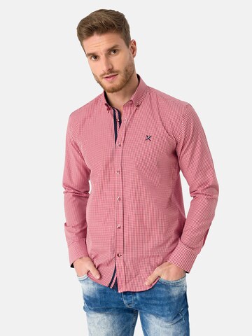 Jacey Quinn Regular Fit Hemd in Rot
