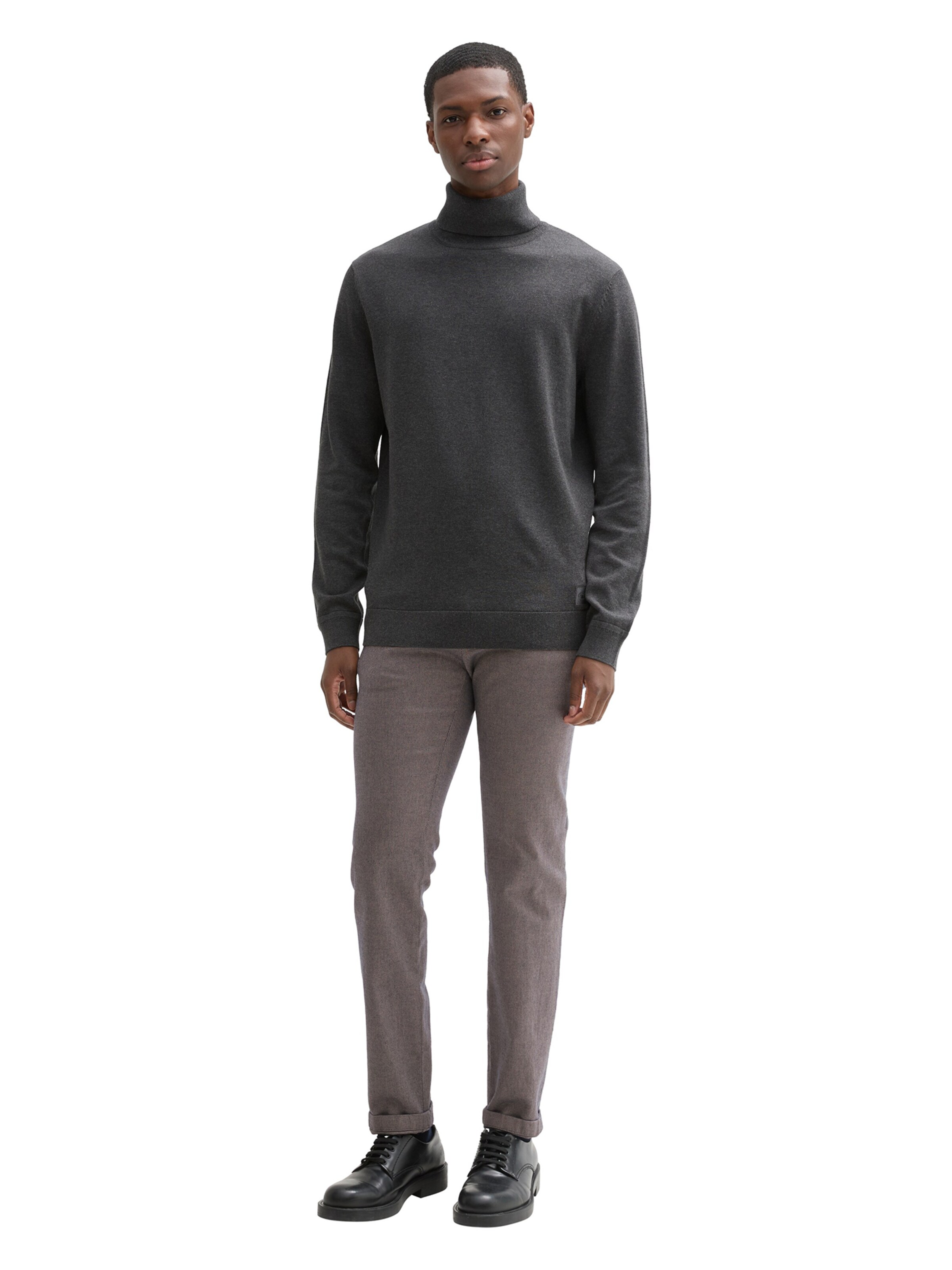 TOM TAILOR Úzky strih Chino nohavice 'Travis' - Sivá