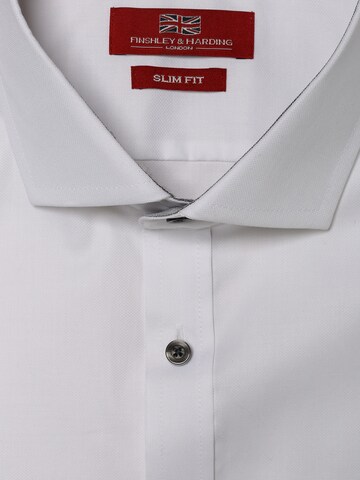 Finshley & Harding London Slim Fit Hemd 'Dexter' in Weiß