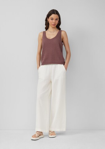 QS Wide leg Broek in Wit