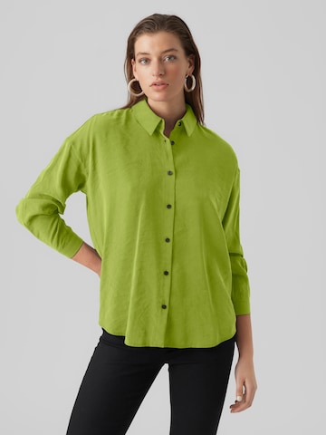 VERO MODA Блуза 'QUEENY' в зелено: отпред