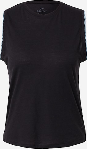 NIKE Sports top in Black: front