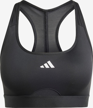 ADIDAS PERFORMANCE Bralette Sports Bra 'Powerreact Training Medium-support' in Black: front