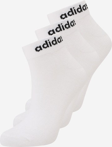 Chaussettes de sport 'Think Linear  ' ADIDAS SPORTSWEAR en blanc : devant