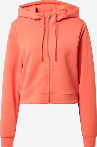 ONLY PLAY Athletic Zip-Up Hoodie in Orange: front