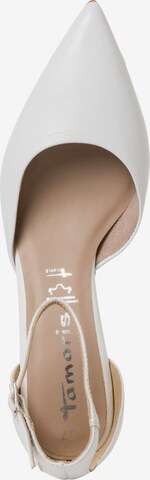 TAMARIS Slingback pumps i vit