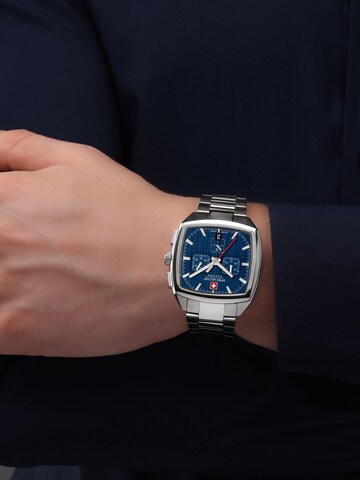 SWISS MILITARY HANOWA Analoog horloge 'Starlight' in Zilver