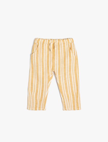 Koton Tapered Trousers in Yellow: front